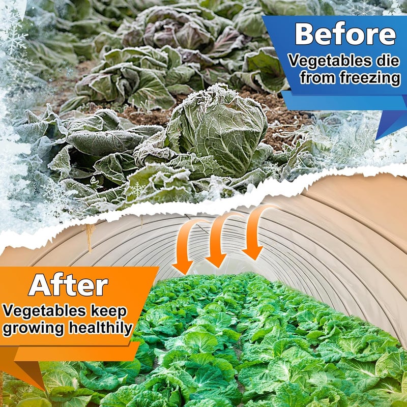 Alphatool Greenhouse Cover Plastic Sheeting - 10 x 30 ft Plant Covers Freeze Protection, Frost Cloths for Outdoor Plants, Clear Floating Row Cover for Outdoors Garden Plants Vegetables Crops - Image 3